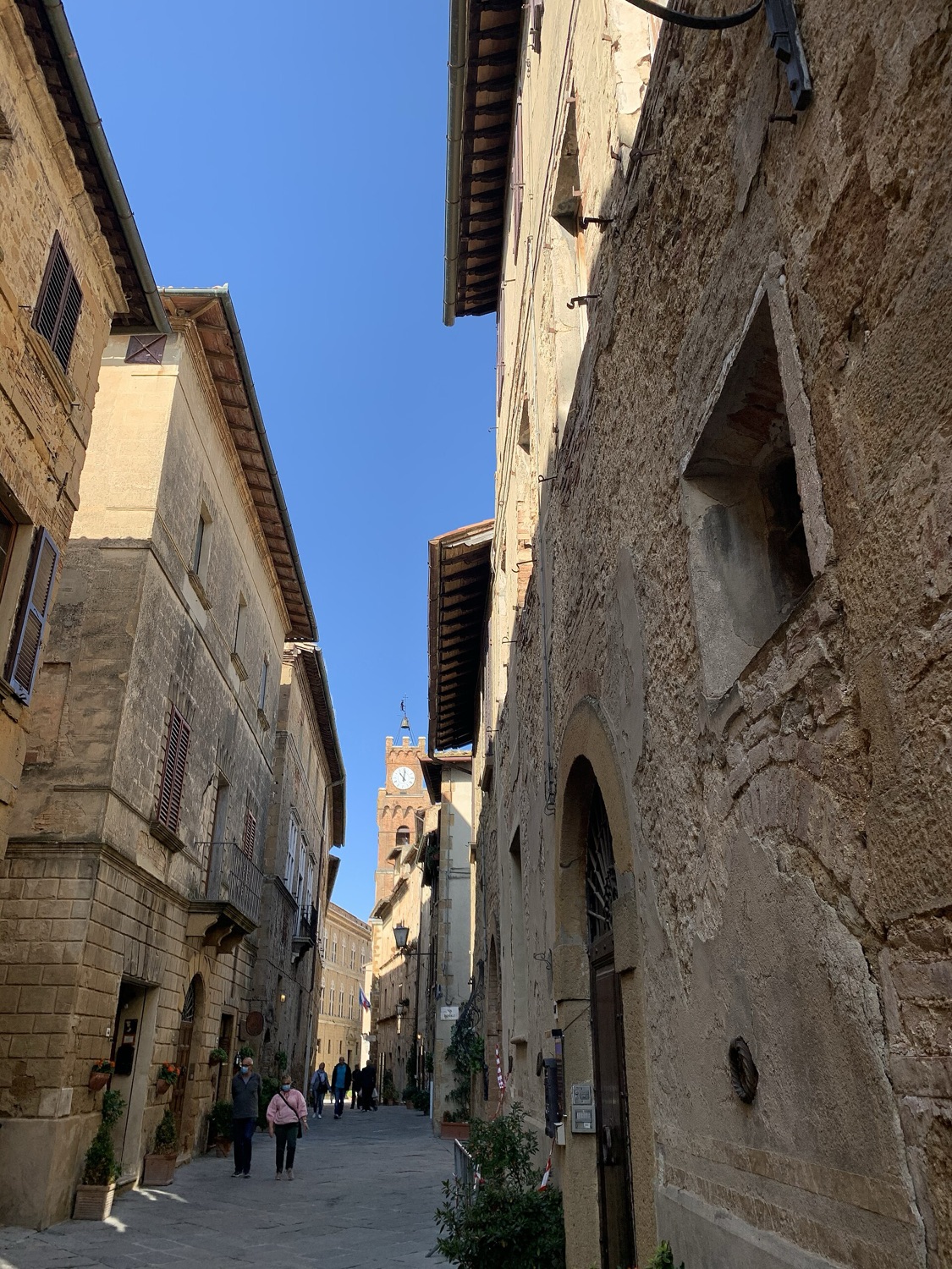 Pienza、旧市街の路地